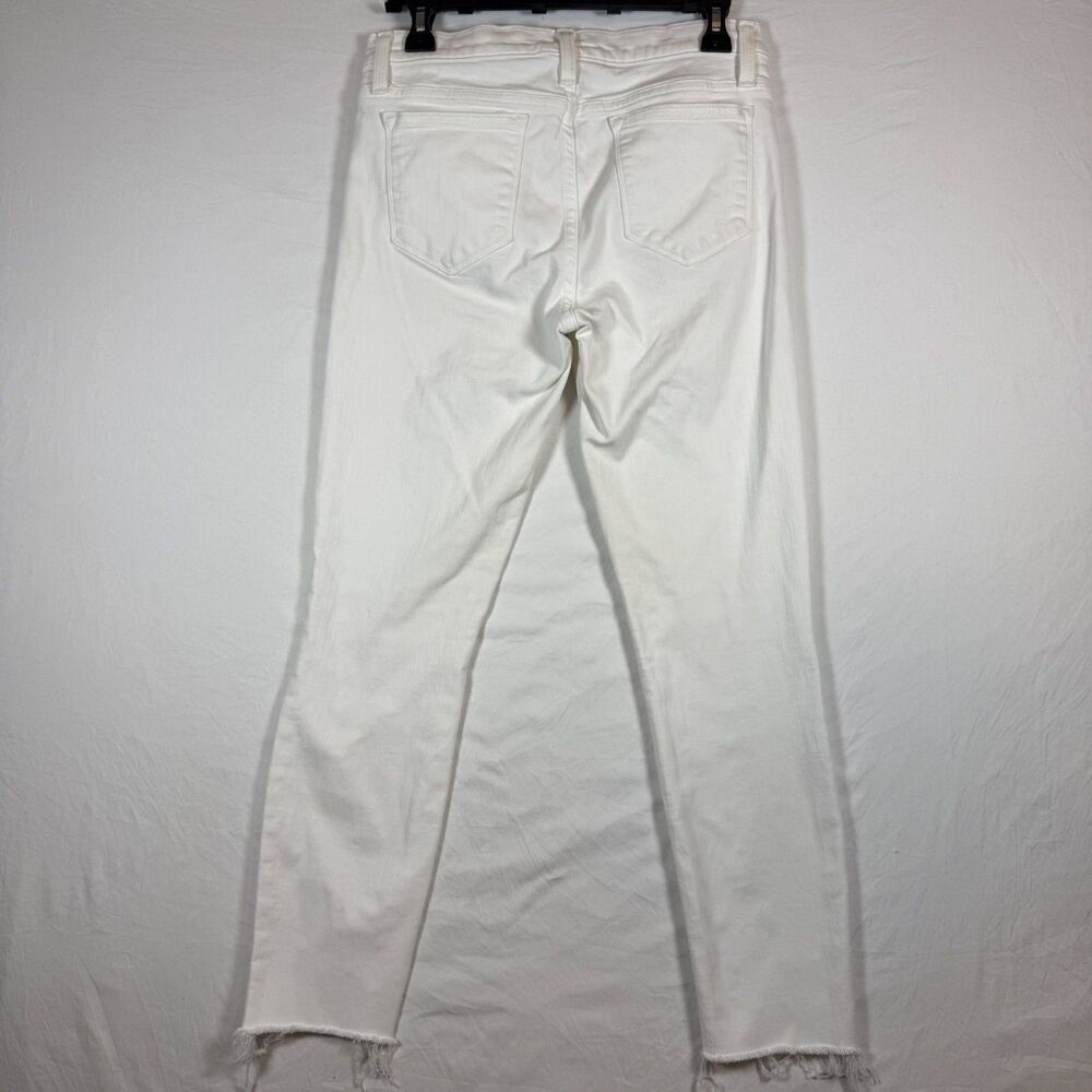 J.Crew Toothpick White Raw Hem Skinny Jean Size 28T